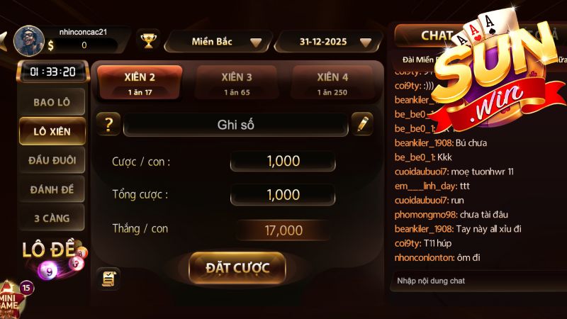 Các Hình Thức Đánh Lô Đề Sunwin