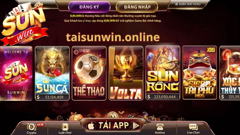 Sảnh game đa dạng và nổi bật tại Sunwin